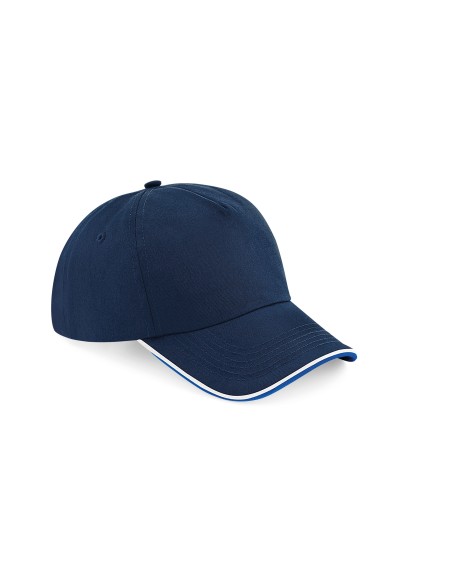 B-B25c-Authentic 5 Panel Cap - Piped Peak