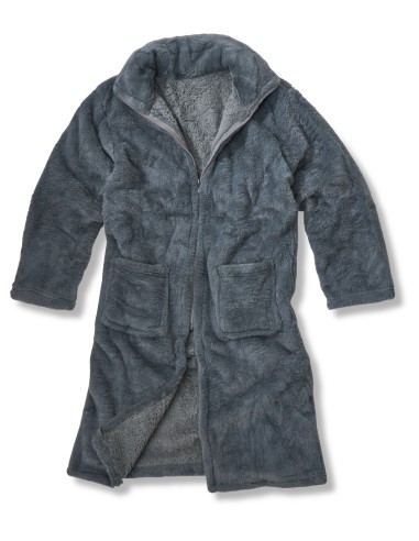 RIB-BAC225888.BAC225901-Peignoir zippé en fausse fourrure de luxe