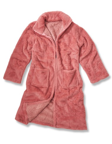 RIB-BAC225888.BAC225901-Peignoir zippé en fausse fourrure de luxe