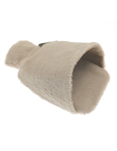 RIB-HWB216329-Bouillotte pour pieds luxueuse et housse en fausse fourrure pelucheuse