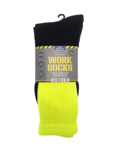 RIB-OUT234781-Lot de 3 paires de chaussettes de travail pour homme (coton recyclé)