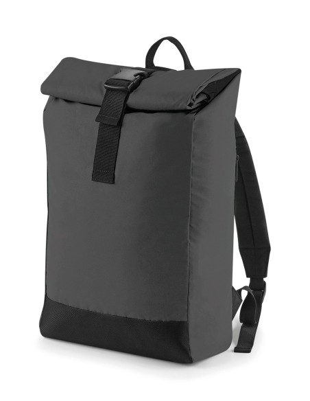 B-BG138-Reflective Roll-Top Backpack