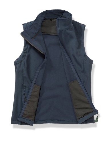 RES-R232F-Womens Printable Softshell Bodywarmer with Recycled Fleece Inner