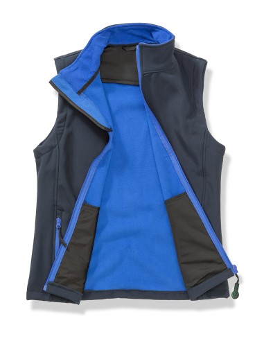 RES-R232F-Womens Printable Softshell Bodywarmer with Recycled Fleece Inner