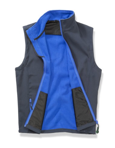 RES-R232M-Men's Printable Softshell Bodywarmer with Recycled Fleece Inner