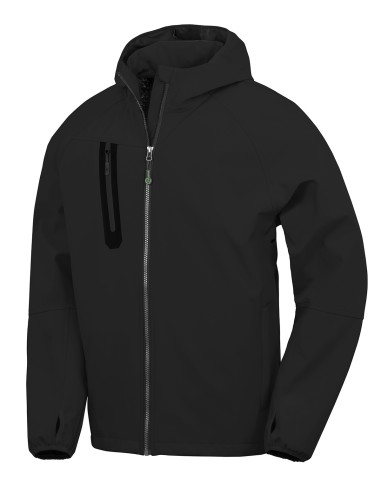 RES-R909X-3-Layer Recycled Printable Hooded Casual Softshell Jacket