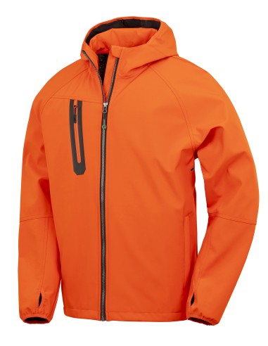 RES-R909X-3-Layer Recycled Printable Hooded Casual Softshell Jacket