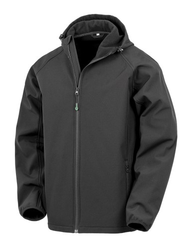 RES-R911M-Mens Recycled 3-Layer Printable Hooded Softshell Jacket