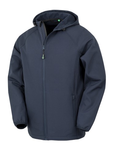 RES-R911M-Mens Recycled 3-Layer Printable Hooded Softshell Jacket