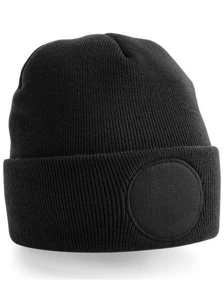 B-B446-Circular Patch Beanie