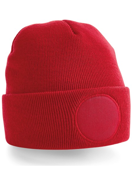 B-B446-Circular Patch Beanie