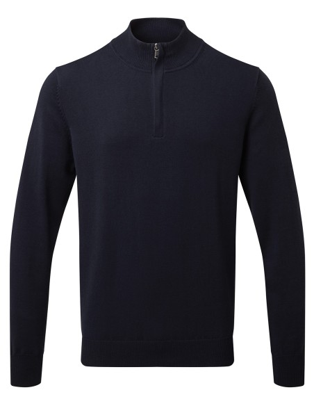 A-AQ048-Pull homme zip 1/4