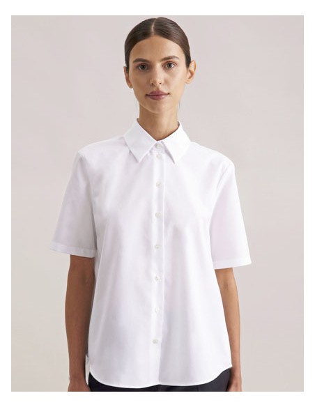 SEI-60.145942-Womens Oversize Popeline Blouse Shortsleeve
