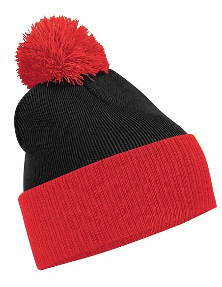 B-B451-Snowstar® Two-Tone Beanie