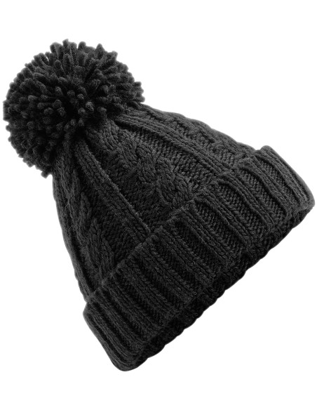 B-B480-Cable Knit Melange Beanie