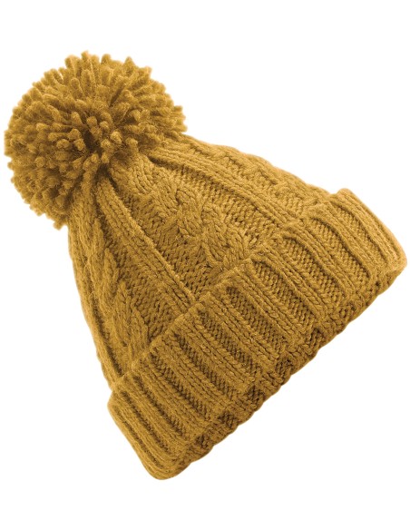 B-B480-Cable Knit Melange Beanie