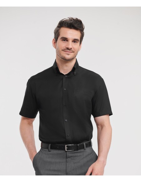 RUS-0R957M0-Men's Short Sleeve Classic Ultimate Non-Iron Shirt