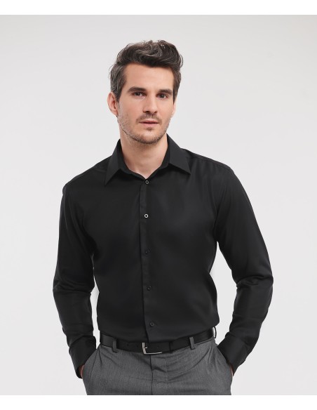 RUS-0R958M0-Men's Long Sleeve Tailored Ultimate Non-Iron Shirt