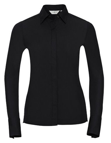 RUS-0R960F0-Ladies' Long Sleeve Fitted Ultimate Stretch Shirt