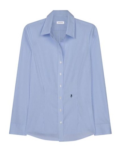 SEI-080619-Womens Blouse Slim Fit Check/Stripes Long Sleeve
