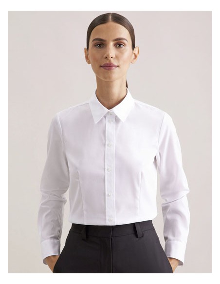 SEI-080660/01-Womens Blouse Regular Fit Oxford Longsleeve