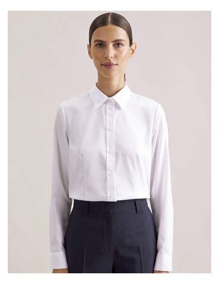 SEI-080661-Womens Blouse Regular Fit Fine Twill Longsleeve