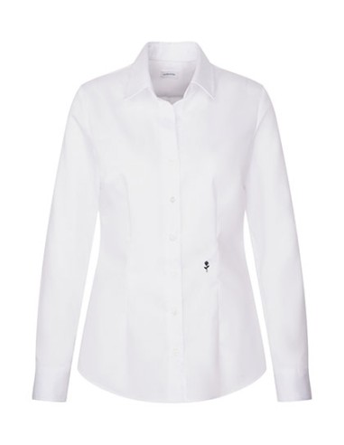 SEI-080662-Womens Blouse Slim Fit Fine Twill Longsleeve