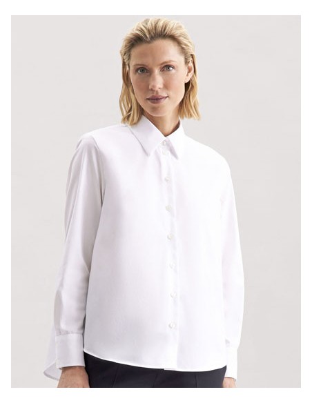 SEI-60.145941-Womens Oversize Popeline Blouse Longsleee