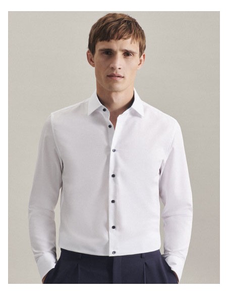 SEI-693690-Mens Shirt Poplin Slim Fit Long Sleeve
