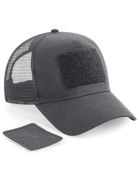 B-B641-Removable Patch Snapback Trucker