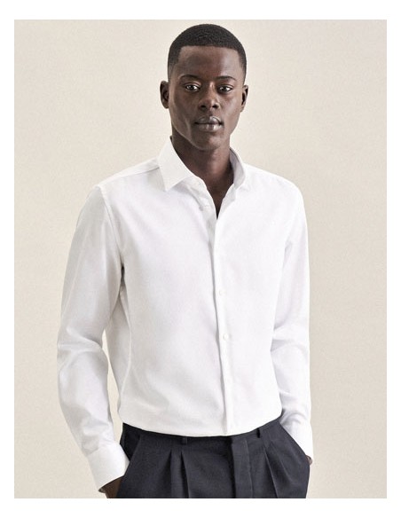 SEI-843510-Mens Shirt Shaped Fit Fine Twill Longsleeve