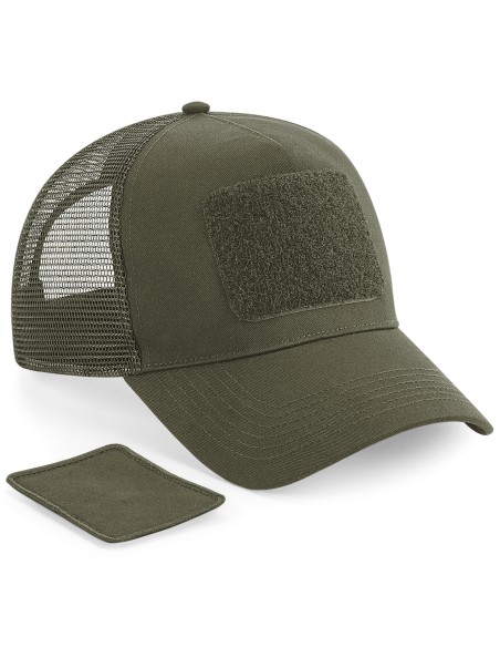 B-B641-Removable Patch Snapback Trucker