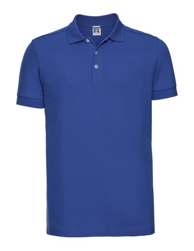 RUS-0R566M0-Men's Fitted Stretch Polo