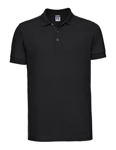 RUS-0R566M0-Men's Fitted Stretch Polo