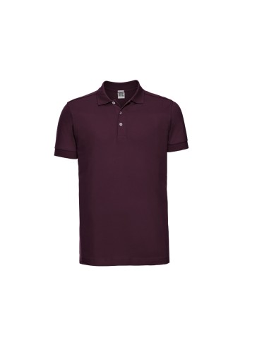 RUS-0R566M0-Men's Fitted Stretch Polo