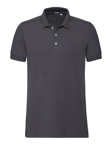 RUS-0R566M0-Men's Fitted Stretch Polo