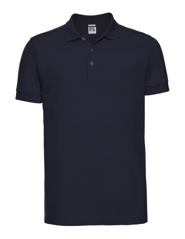 RUS-0R566M0-Men's Fitted Stretch Polo