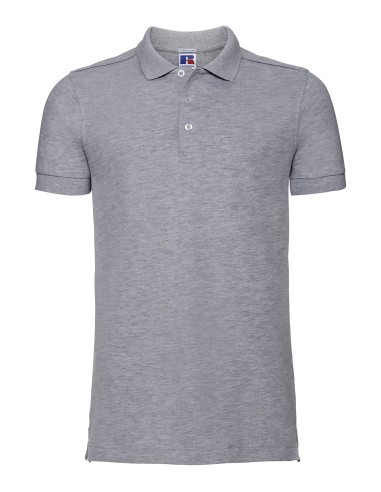 RUS-0R566M0-Men's Fitted Stretch Polo