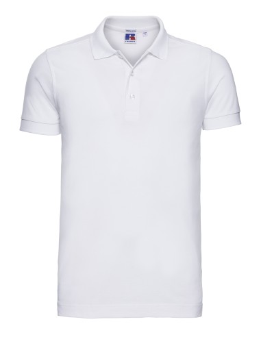 RUS-0R566M0-Men's Fitted Stretch Polo