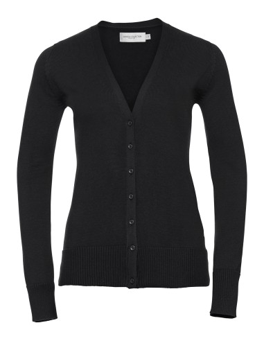 RUS-0R715F0-Ladies V-Neck Knitted Cardigan