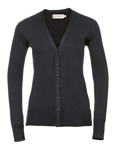 RUS-0R715F0-Ladies V-Neck Knitted Cardigan