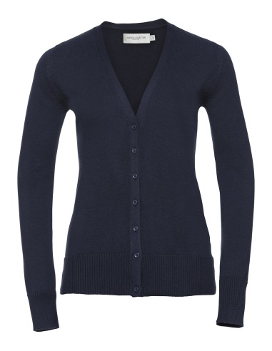 RUS-0R715F0-Ladies V-Neck Knitted Cardigan