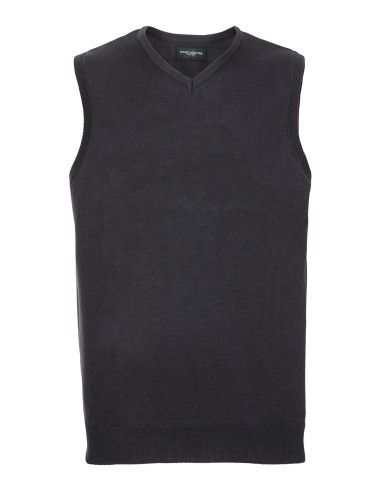 RUS-0R716M0-Men's V-Neck Sleeveless Knitted Pullover