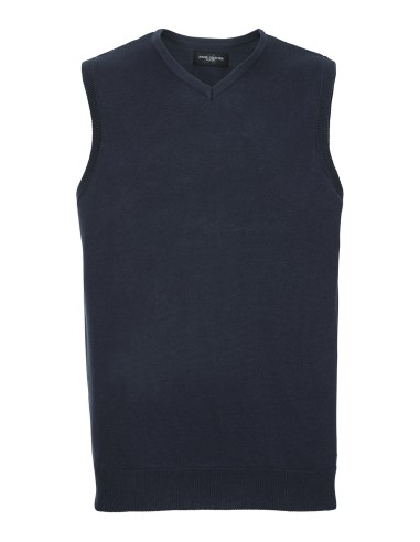 RUS-0R716M0-Men's V-Neck Sleeveless Knitted Pullover