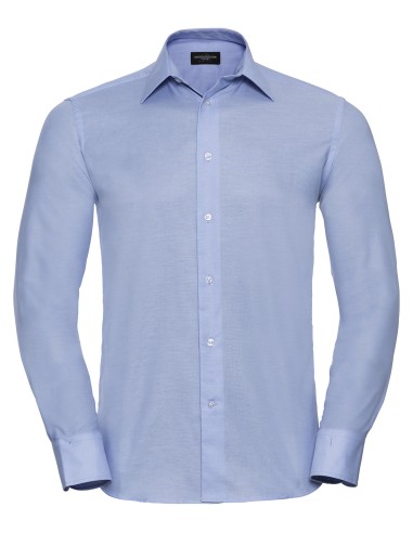 RUS-0R922M0-Men's Long Sleeve Tailored Oxford Shirt