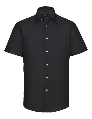 RUS-0R923M0-Men's Short Sleeve Tailored Oxford Shirt