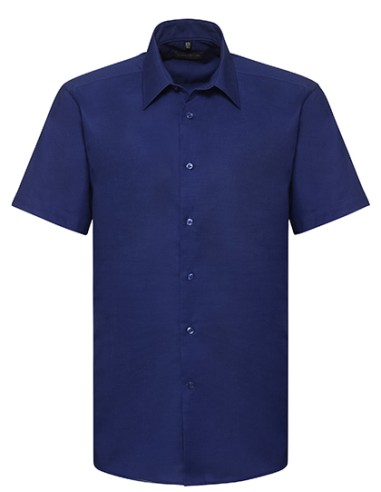 RUS-0R923M0-Men's Short Sleeve Tailored Oxford Shirt