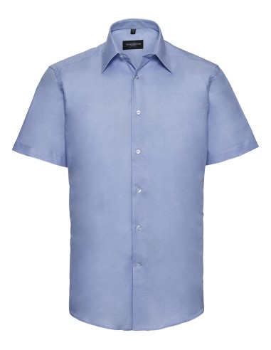 RUS-0R923M0-Men's Short Sleeve Tailored Oxford Shirt