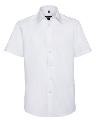 RUS-0R923M0-Men's Short Sleeve Tailored Oxford Shirt