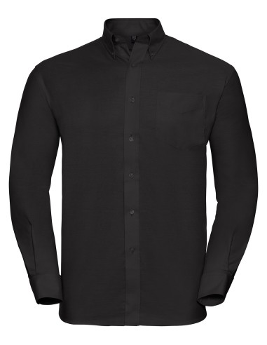 RUS-0R932M0-Men's Long Sleeve Classic Oxford Shirt